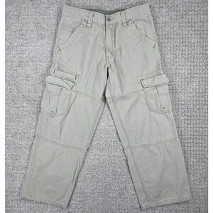 Vtg Levis SilverTab Trooper Cargo‎ Pants Mens 32x28 Khaki Tan Baggy Y2K Tactical